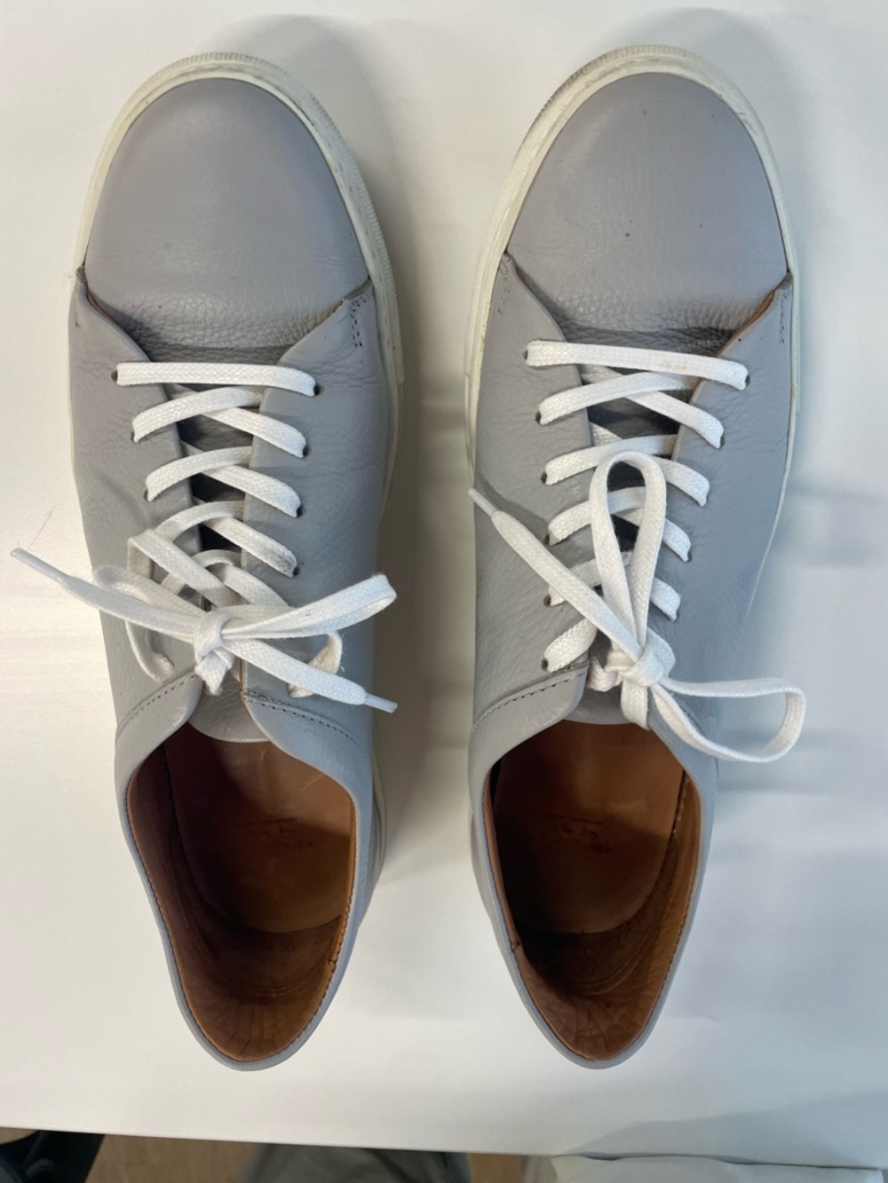 Men's Casual Rodd & Gunn Windmere Leather Sneakers in Light Gray Euro 45 - Picture 2 of 9